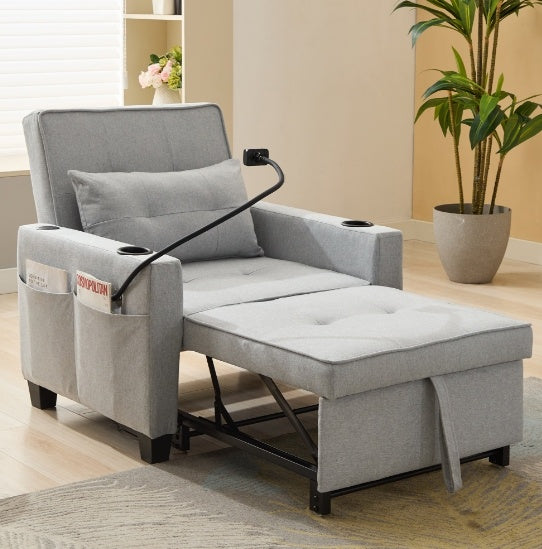 Futon Chair Bed Convertible Chair 3-in-1 Pull Out Sleeper Chair Beds