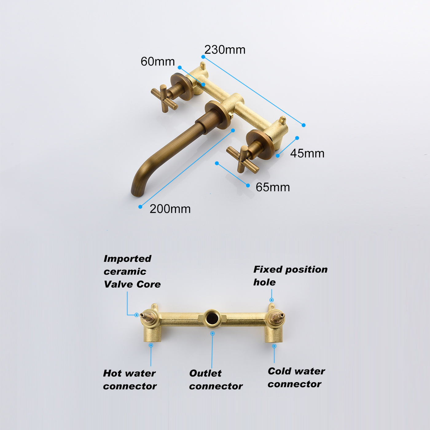 Bathroom Faucets, Wall-mounted Bathroom Sink Faucets